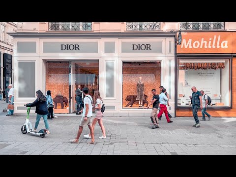 Centro da cidade de Vienna Walk, julho de 2023 | 4K HDR