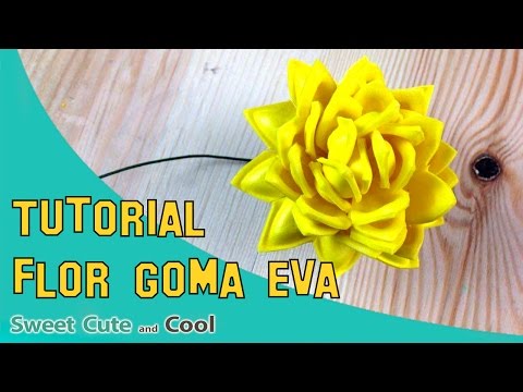 Flores de goma eva con moldes