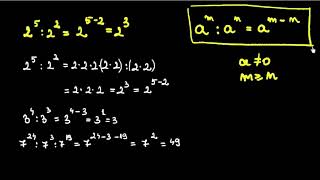 Reguli de calcul cu puteri