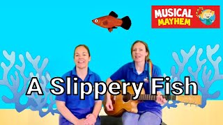 A Slippery Fish Song with words | Ocean food chain song | Musical Mayhem