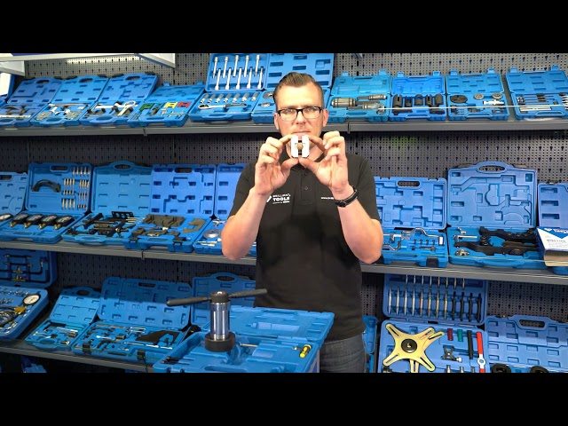 Vidéo teaser pour BRLLIANT TOOLS BT651100 Mon-Werkzeug für Stoßdämpfer mit Zuganschlagsfeder 8tlg [Powered by KSTools]