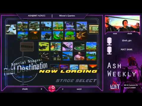 Melee Winner's Semis ASH@WIT 4/24/15 - Shade (Sheik) vs Sveet (Y. Link, Fox)