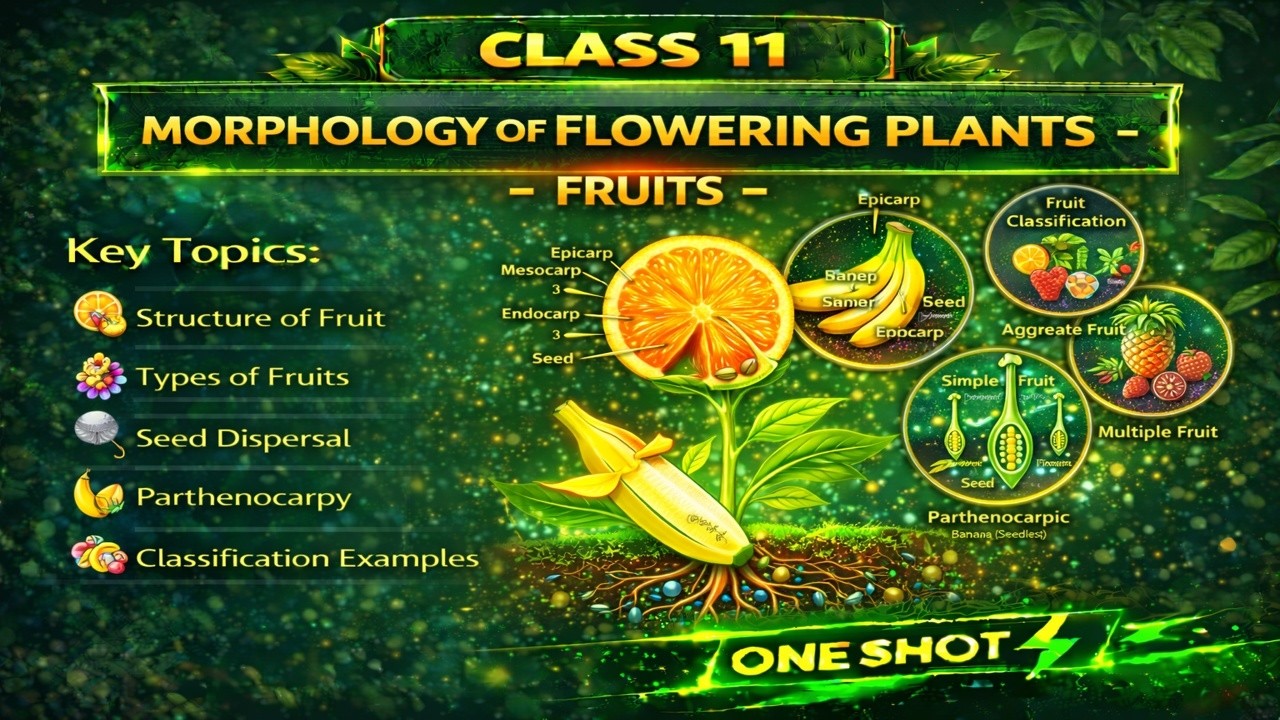 CBSE Class 11 || Biology || Morphology of Flowering Plants-Fruits || Animation || in English