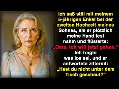 Mein Enkel sagte mir, ich solle unter dem Tisch schauen, bei der Hochzeit seines Vaters…