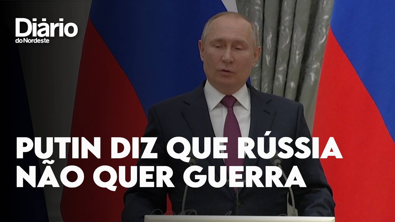 Imagem da notícia: Vladimir Putin afirma que Rússia não quer guerra com a Ucrânia