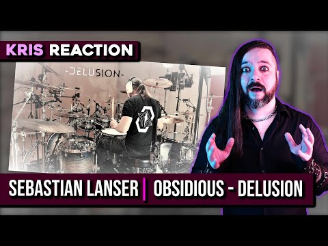 UNA ROBA INCREDIBILE!!! | SEBASTIAN LANSER | OBSIDIOUS - DELUSION Drums Playthrough (Kris REACTION)