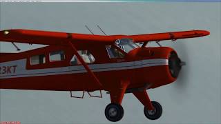FSX,  DHC-2, Beaver, arrive Laidlaw Farm, British Columbia, Canada.