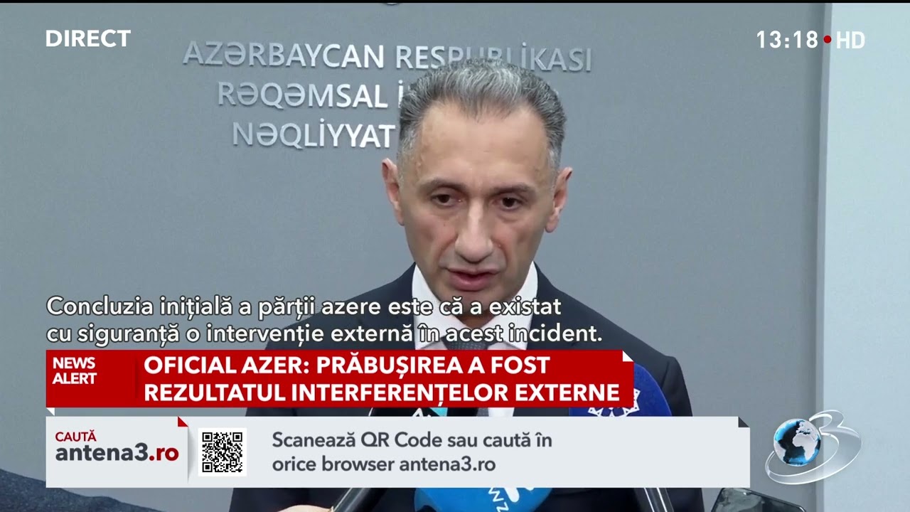 Azerii acuză Rusia pentru doborârea avionului