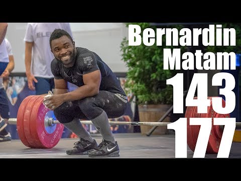 Bernardin Kingue Matam (71kg) 143kg Snatch 177kg Clean and Jerk - 2018 Championnat de France