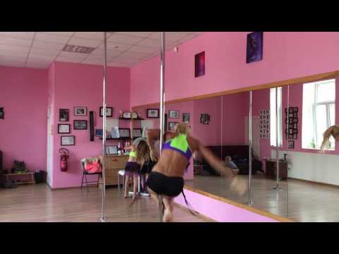 Olga Biserova , Sarmita & Olga Puke Scorpions Pole Dance studio