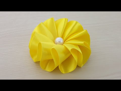 Super Easy Ribbon Flower Making - Hand Embroidery Amazing Trick with Ribbon - DIY Craft Ideas