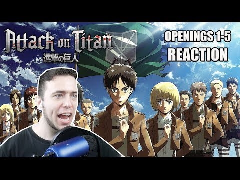 Attack on Titan - All Openings 1-5 REACTION