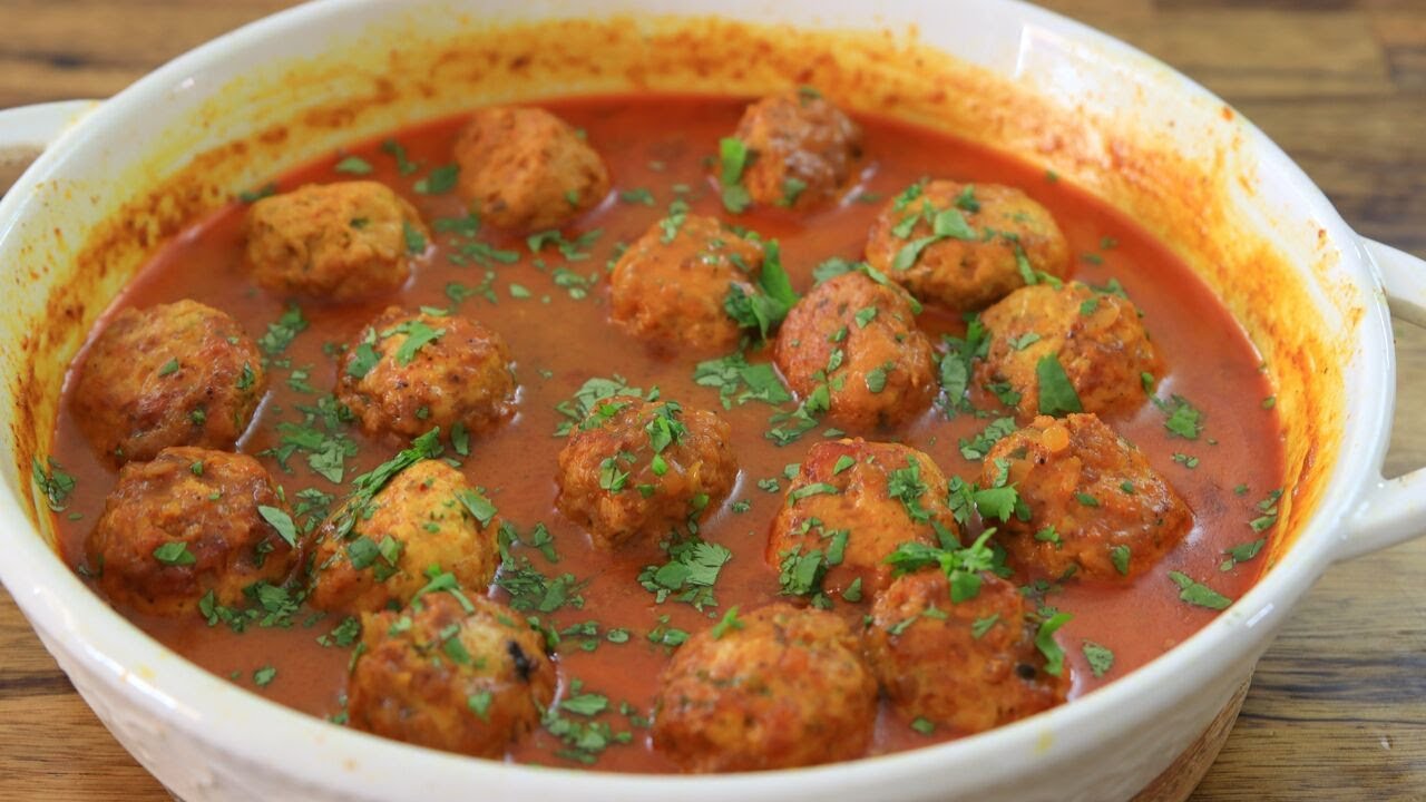 Chicken Meatballs with Coconut Curry Sauce Recipe The Cooking Foodie