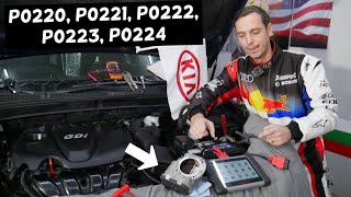 KIA OPTIMA CODE P0220 P0221 P0222 P0223 P0224 ENGINE LIGHT ON FIX