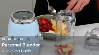 Video of Smeg Glossy Red Retro Personal Blender 300W