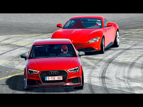Ferrari Roma vs Audi RS3 2020 Tuned at Top Gear Track