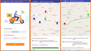 Delivery Boy App with Live tracking on Google Map for eCommerce Shopping App Kodular Thunkable