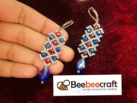 Beebeecraft Tutorial ||Beadicted Earrings || How to make Beaded Earrings