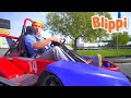 Blippi Visits The Go Kart Track Learn About Vehicles For Kids Educational Videos For Children