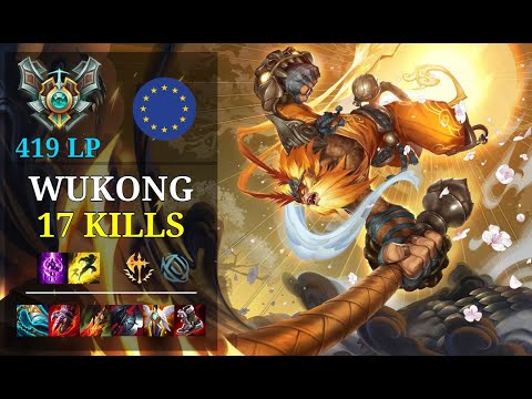 Wukong Top vs Gnar - 17 kills - Emnwagsaha EUW Grandmaster (419 LP) Patch 11.6