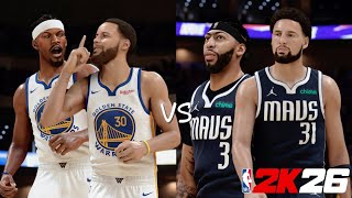 NBA 2K26 | Warriors vs Mavs | Realistic TV Broadcast Gameplay