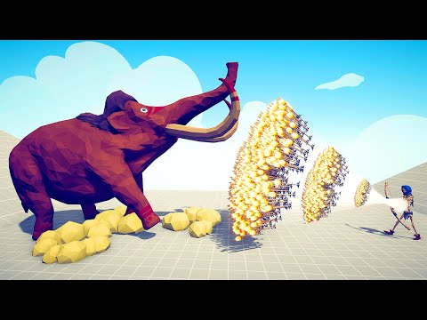 MAMMOTH ARMY vs EVERY GOD - Totally Accurate Battle Simulator TABS