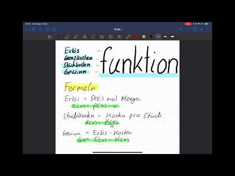 Erlös-, Grenzkosten-, Stückkosten-, Gewinnfunktion am Beispiel | Wirtschaftsmathematik - BWL