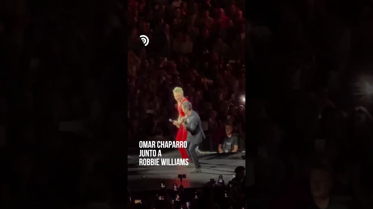 Omar Chaparro apareció en pleno concierto de Robbie Williams 🎤🎶