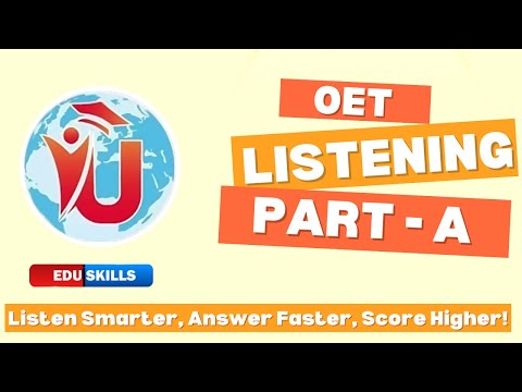Edu Skills OET: Listening Part A: Tips and Techniques | OET Listening Made Easy