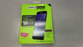 Samsung Galaxy J7 Crown Unboxing and Mini Review For Simple Mobile