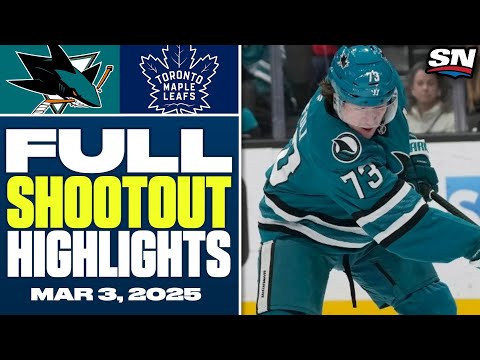 San Jose Sharks at Toronto Maple Leafs | FULL Shootout Highlights - March 3, 2025