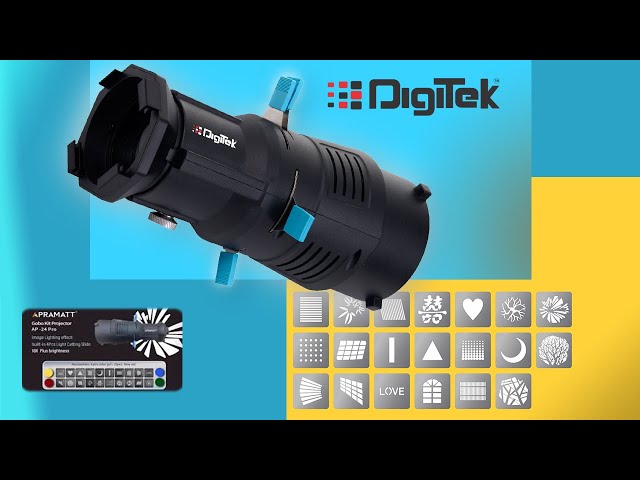 عدسة أداة تشكيل الضوء لـ إضاءة تصوير Gobo Projector احترافي : Snoot بصري مع 20 نمطًا و 4 ألوان لنتائج سينمائية من ماركة GROVX