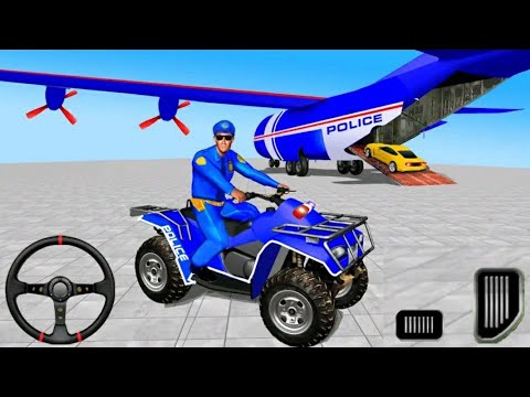 US Police ATV Quad Bike Plane Transport Game e#1 - Polce Car Games - Android Gameplay
