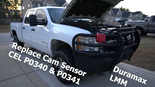 Check engine code P0340 and P0341 Replacing the CMP Cam sensor on the Duramax LMM 2500HD SIlverado