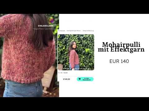 Handgestrickter Mohair-Sweater - Elegantes Design aus hochwertigen Garnen
