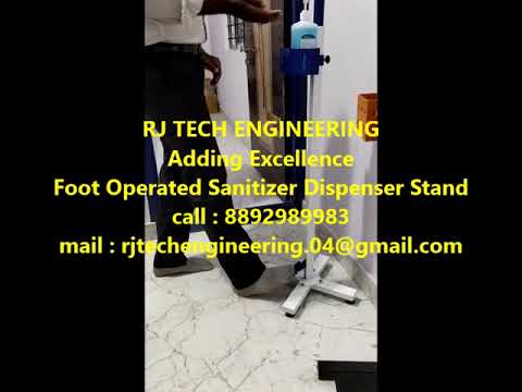 black ora foot operated sanitizer dispenser