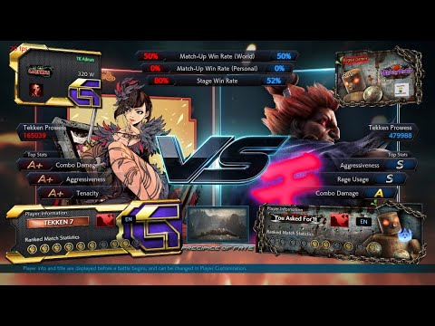 FT/3 Baga Gamer { akuma } vs TK Adnan [ ANNA WILLIAMS } online match  Tekken7 pakistan