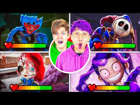 POPPY PLAYTIME CHAPTER 5 with HEALTH BARS...!? (ALL BOSSES + ALL DEATHS)