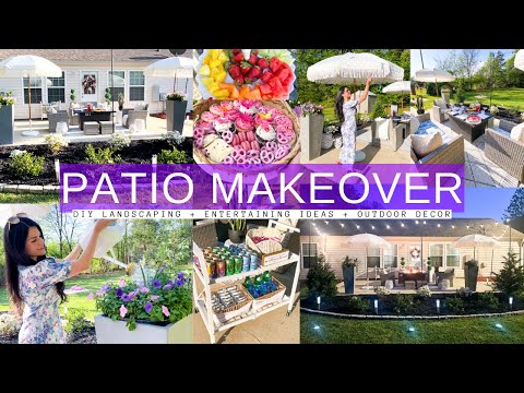 DIY PATIO MAKEOVER | Outdoor Decorating Entertaining Ideas + DIY Landscaping Ideas