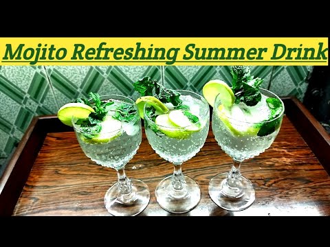 Virgin Mojito Recipe | Mojito Sparkling Light and Lime Drink Recipe |Best mint Moojito Summer Drink