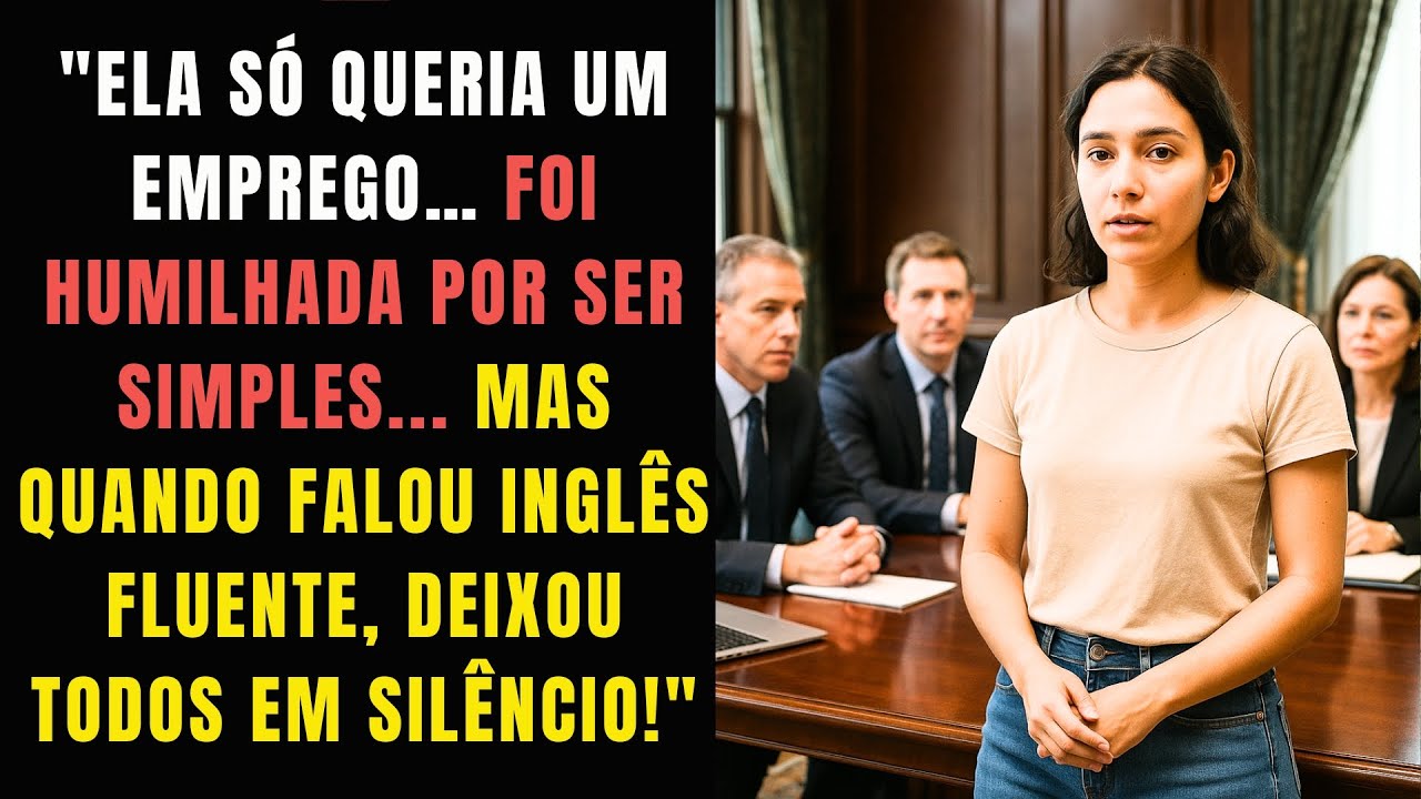"ELA SÓ QUERIA UM EMPREGO… FOI HUMILHADA POR SER SIMPLES — MAS QUANDO FALOU INGLÊS FLUENTE, DEIXOU