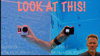 Insta360 Ace Pro 2 vs GoPro Hero 13 in the Pool #insta360goultra #insta360 #insta360acepro2 #gopro