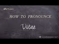 How to Pronounce Vitae (Real Life Examples!)