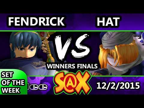 S@X 126 - Hat (Sheik) Vs. Fendrick Lamar (Marth) SSBM Winners Finals - Smash Melee