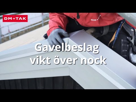 Takskolan. Plåtbeslag del 3 - Gavelbeslag vikt över nock