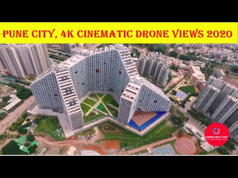 Pune city 2020, 4K cinematic Drone view