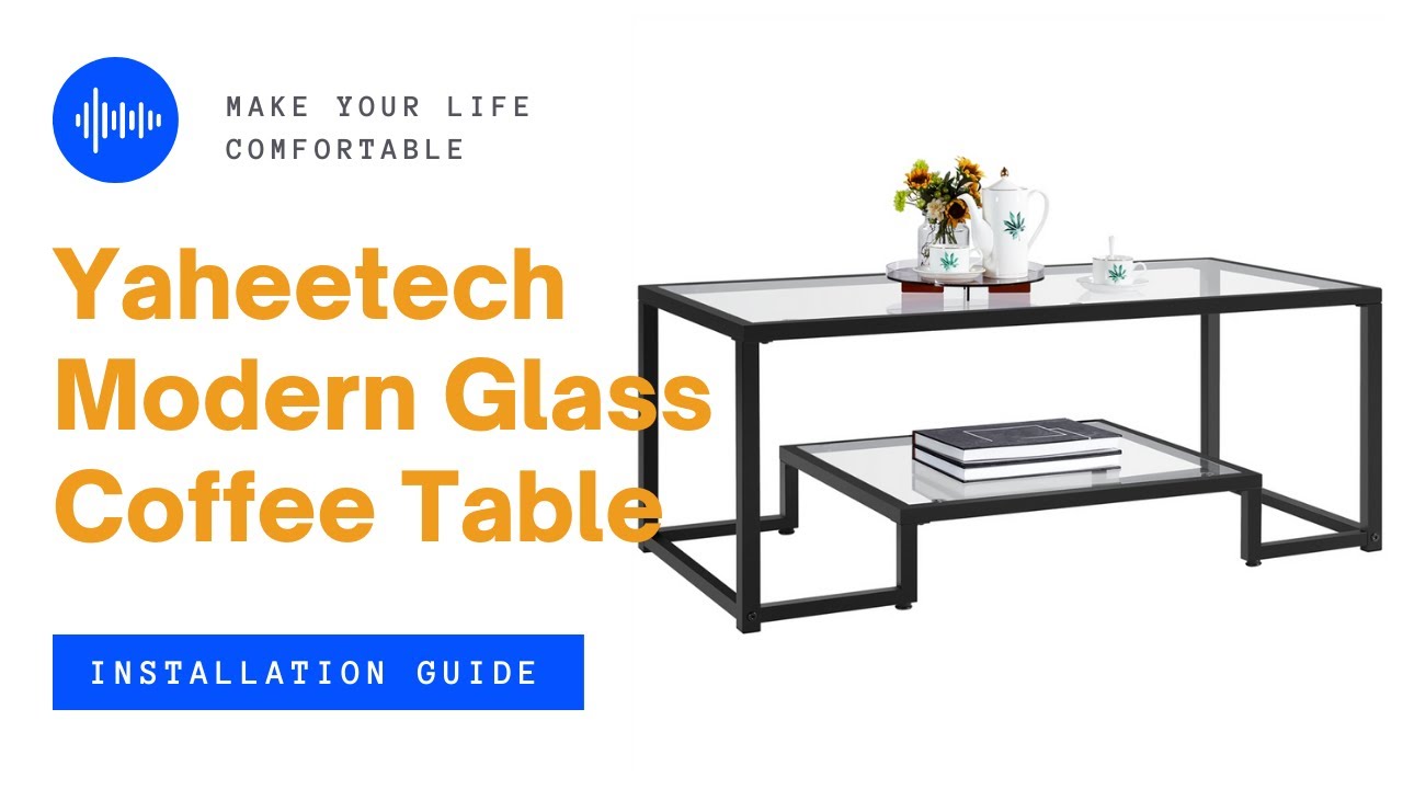 Yaheetech 2-Tier Glass Coffee Table Installation Guide #coffeetable