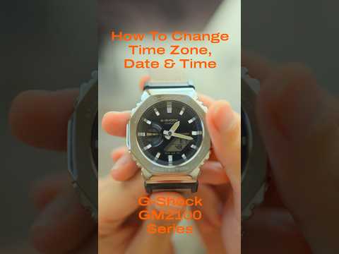 How to set the time zone, date, and time on your G-Shock GM2100 Series Watch ⌚️💫 #gshock #casio