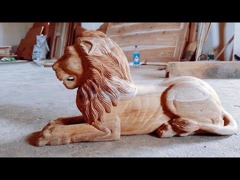 lion carving tutorial, #wood #carving #lion #thakura#vibhana