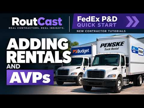 Where Do I Add Rental or AVP Vehicles? — RoutCast contractor tutorial